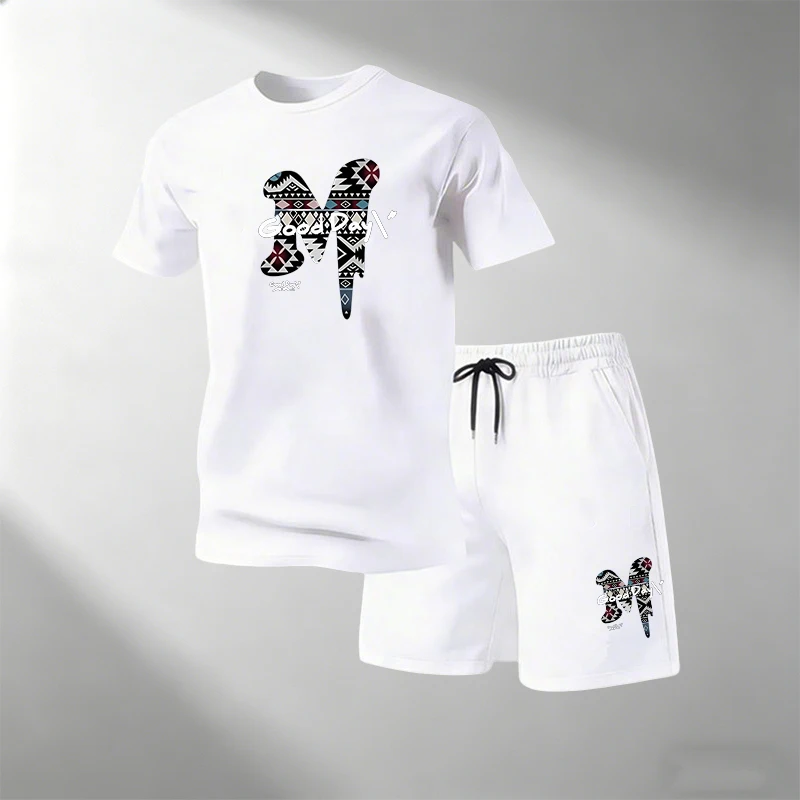 Home Gym Yoga - Summer Men's Sportswear T-Shirts Sets Round