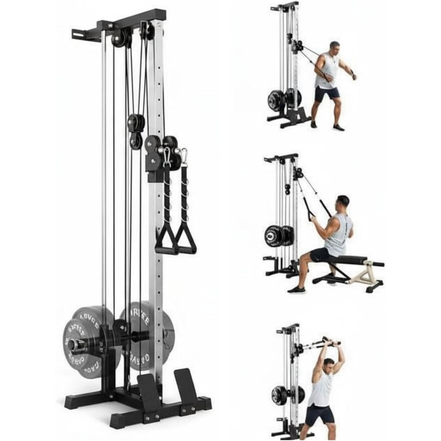 Home Gym Rig - Wall Mount Cable Station Dual Pulley
