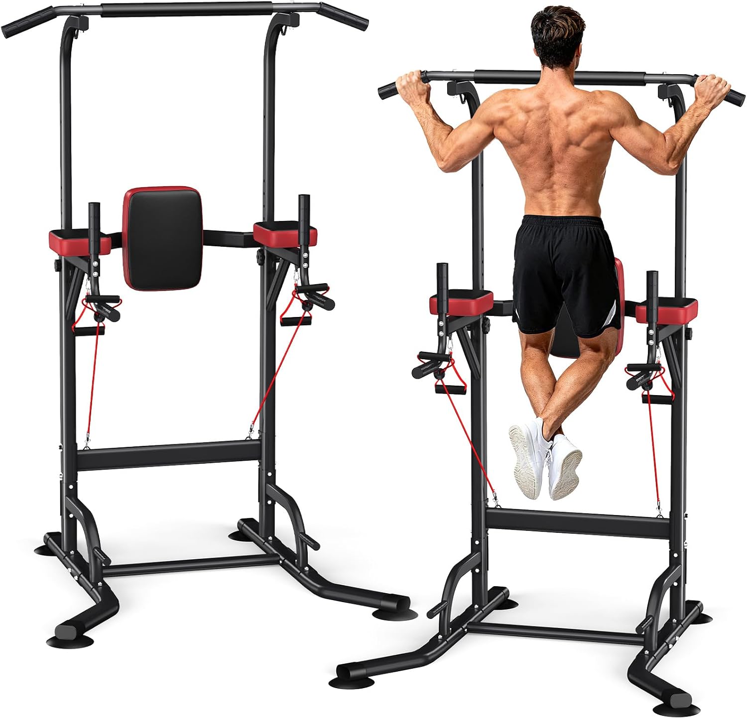 Pull Up Bar Tower - Heavy-Duty Power Tower Pull Up Bar