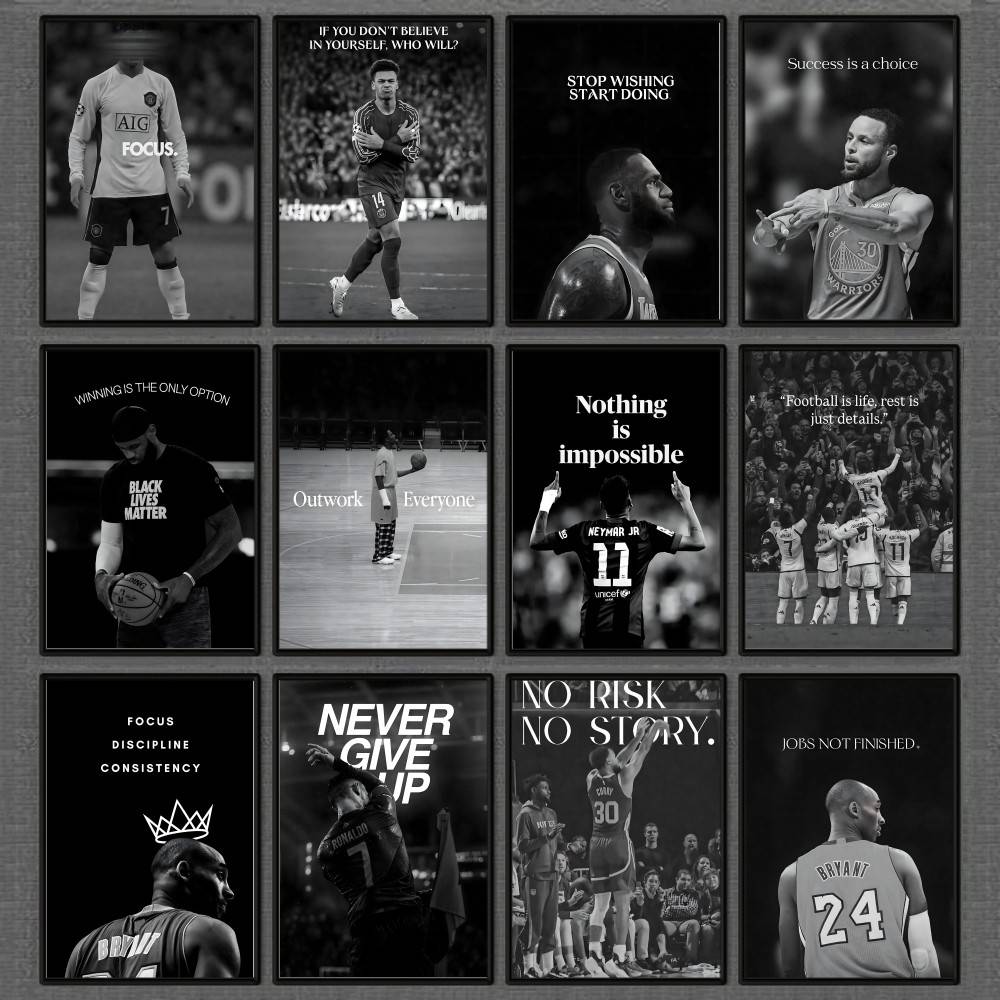 Home Gym Wallpaper - Athlete Inspirational Quotation Poster Home Gym