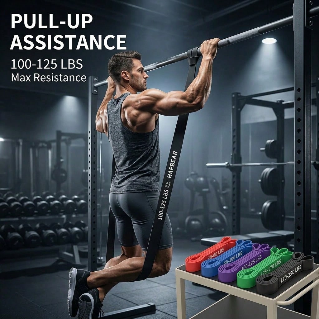 Home Gym Kit For Men - 5pcs/Set Resistance Bands Kit, Fitness Elastic