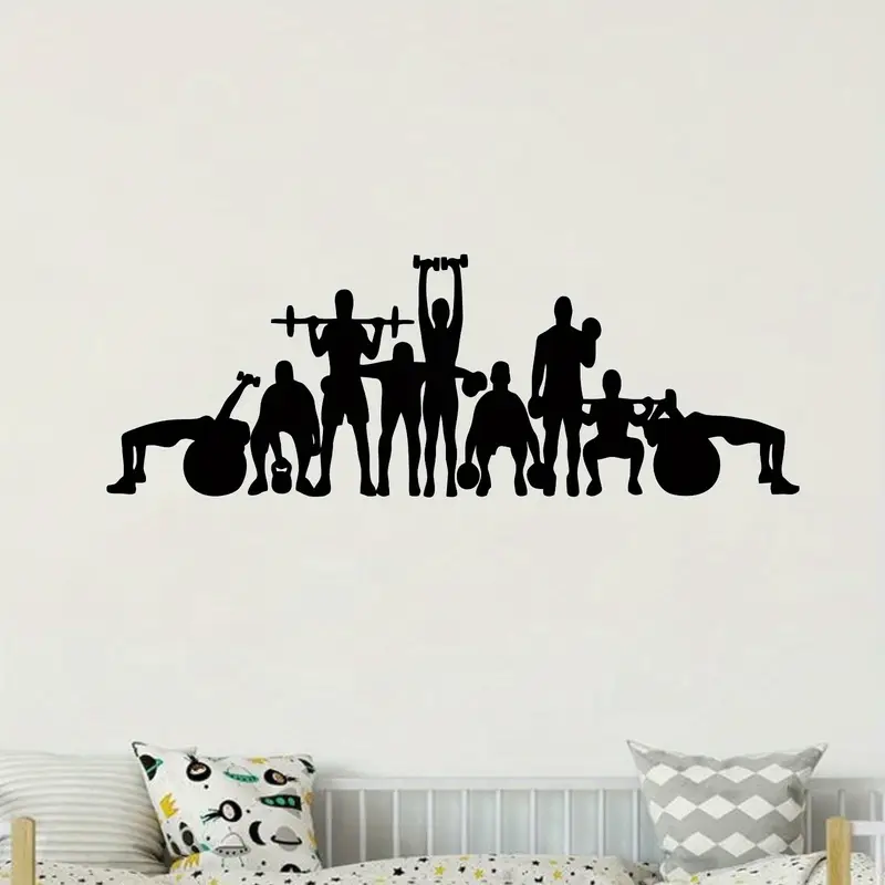 Home Gym Wallpaper - Vinyl Wall Art for Fitness Enthusiasts,