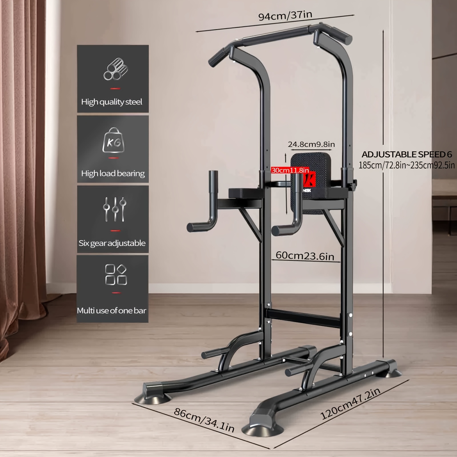 Djustable Height Power Tower D – обзор и цена Pull Up Bar Tower