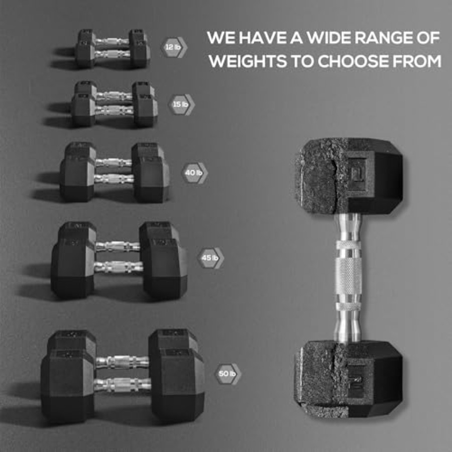 40lbs/45lbs/50lbs Rubber Dumbb – обзор и цена Home Gym Dumbbell Set