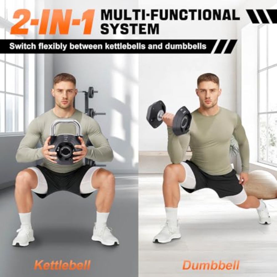 2-in-1 Adjustable Kettlebell 1 – обзор и цена Home Gym Dumbbell Set