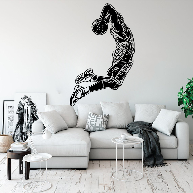 Jumping Basketball Player Wall – обзор и цена Home Gym Wallpaper