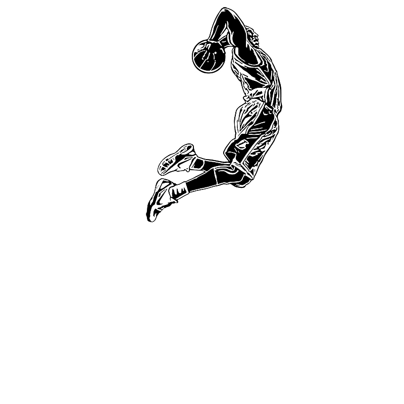 Jumping Basketball Player Wall – обзор и цена Home Gym Wallpaper