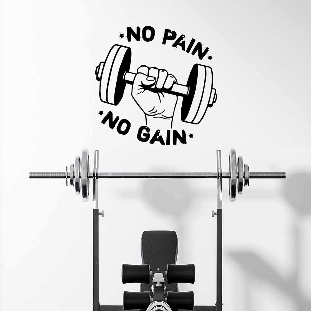 1pc no pain no gain wall stick – обзор и цена Home Gym Wallpaper