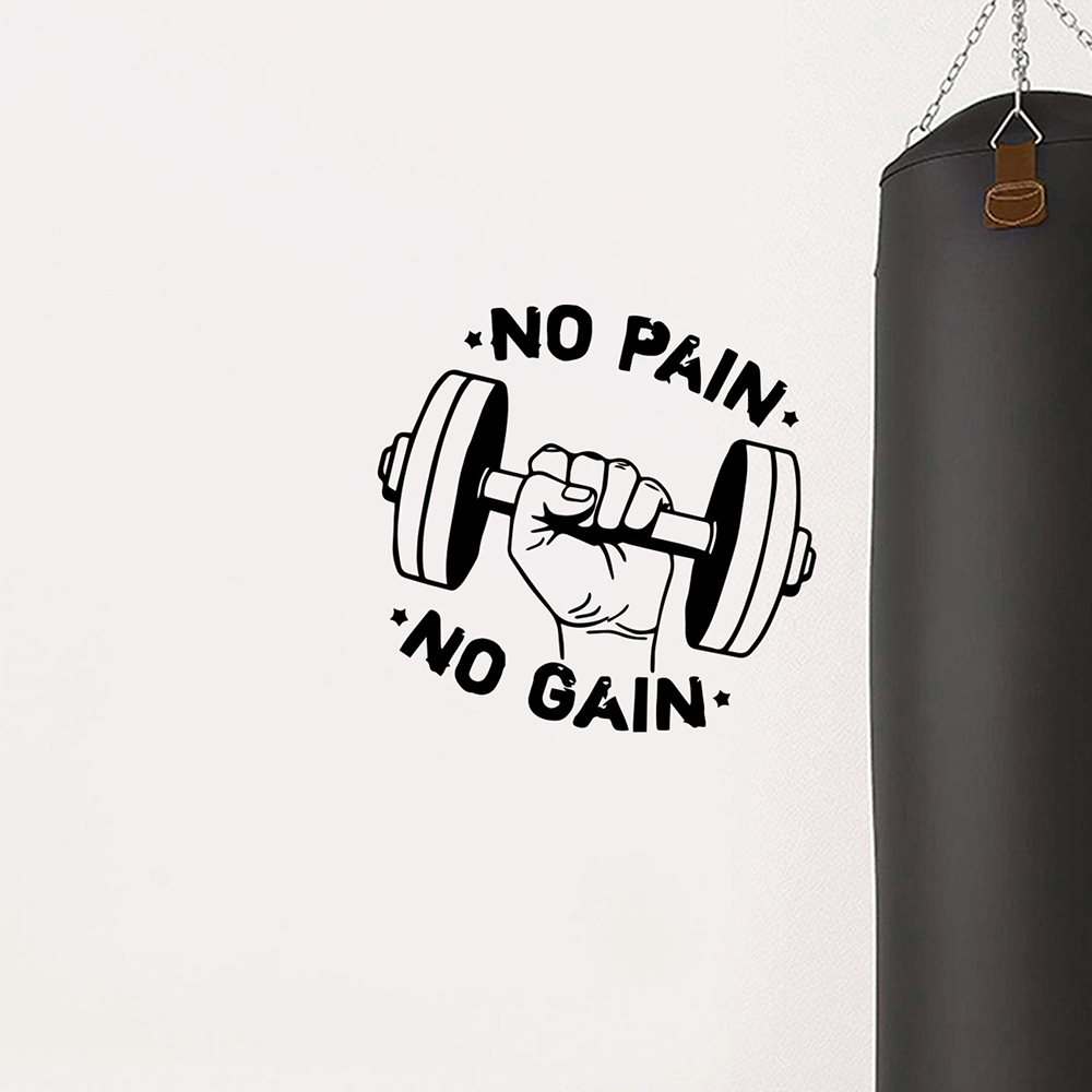 1pc no pain no gain wall stick – обзор и цена Home Gym Wallpaper