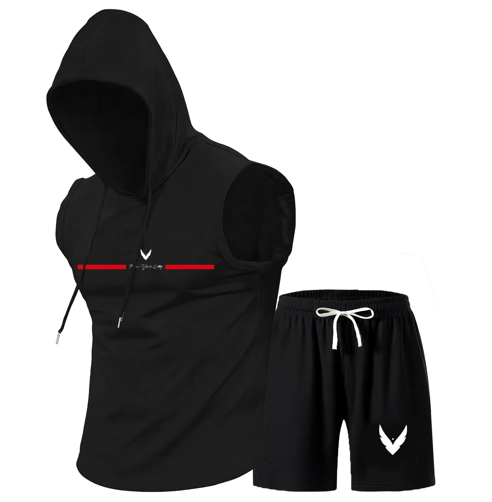 Men's hooded vest set, sleevel – обзор и цена Home Gym Kit For Men