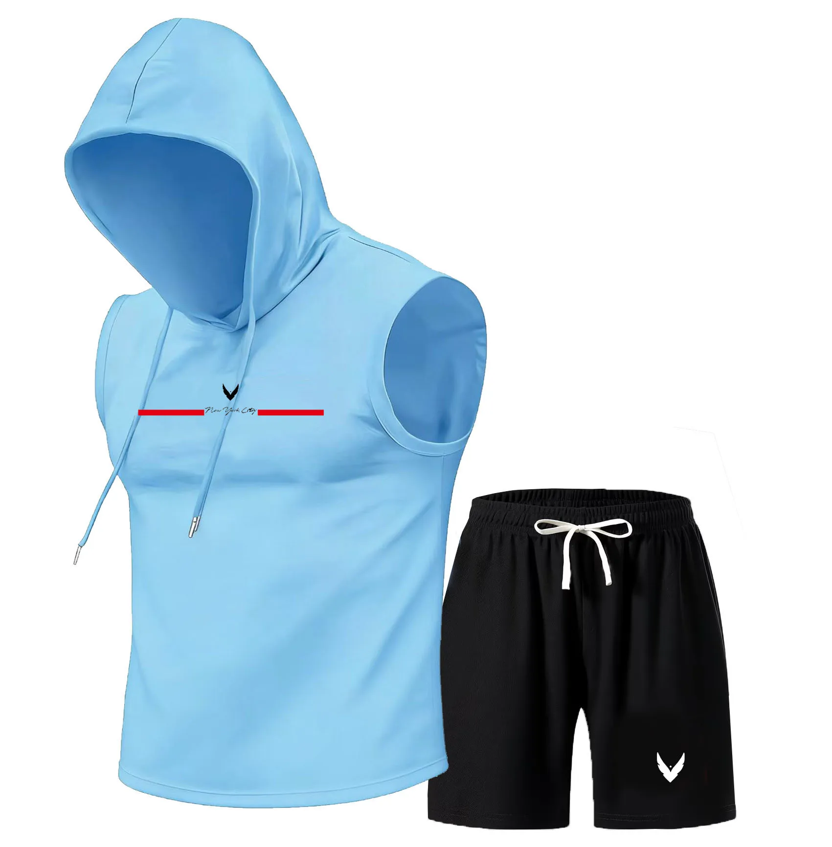 Men's hooded vest set, sleevel – обзор и цена Home Gym Kit For Men