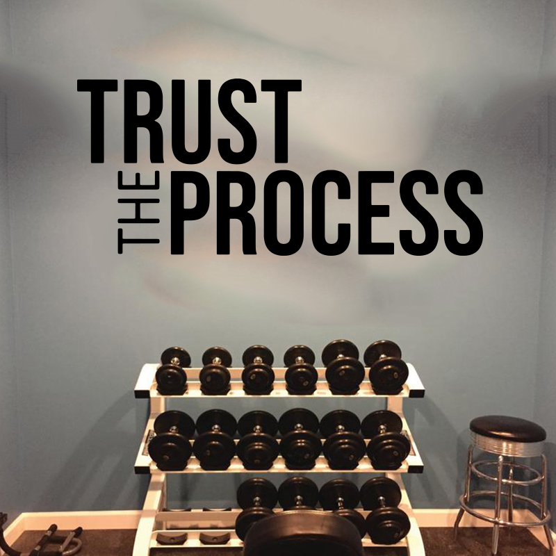 Trust The Process Wall Sticker – обзор и цена Home Gym Wallpaper