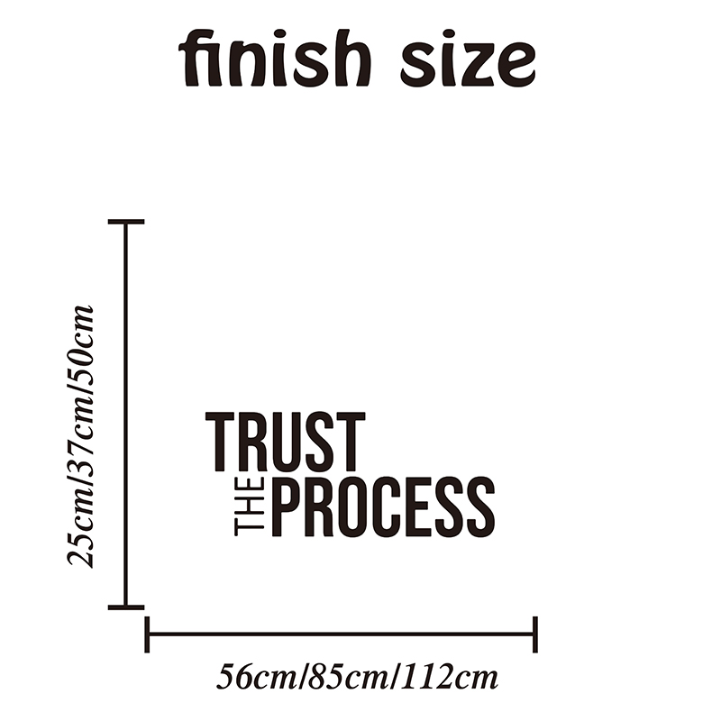 Trust The Process Wall Sticker – обзор и цена Home Gym Wallpaper