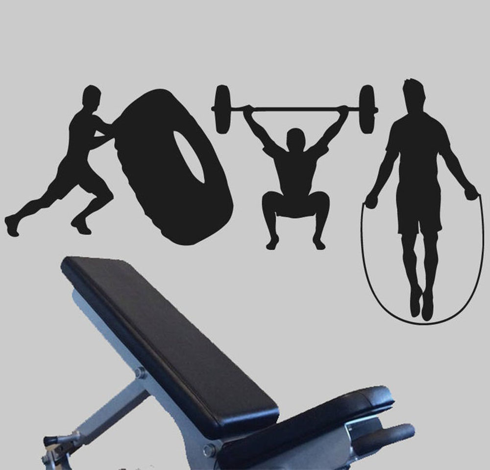 Crossfit Wall Sticker GYM Fitn – обзор и цена Home Gym Wallpaper