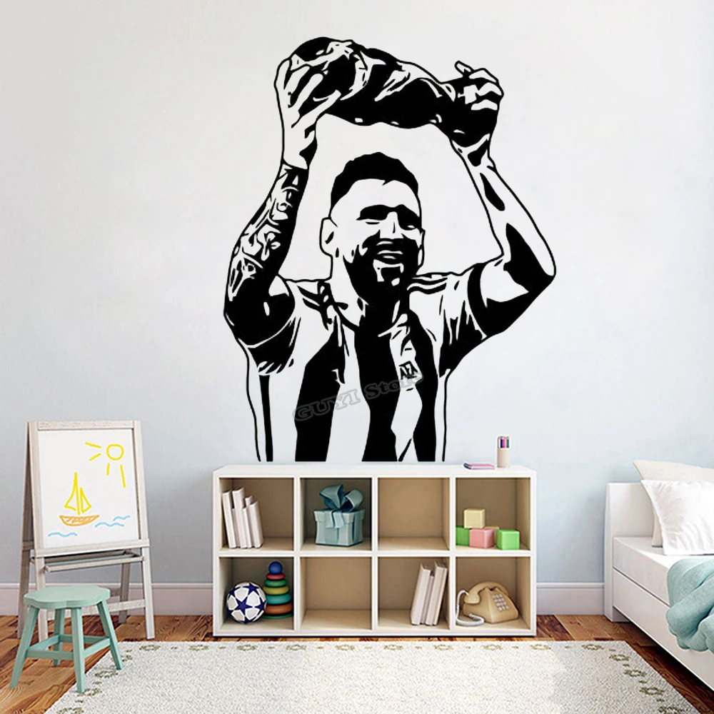 Messi Wall Sticker Vinyl Decal – обзор и цена Home Gym Wallpaper