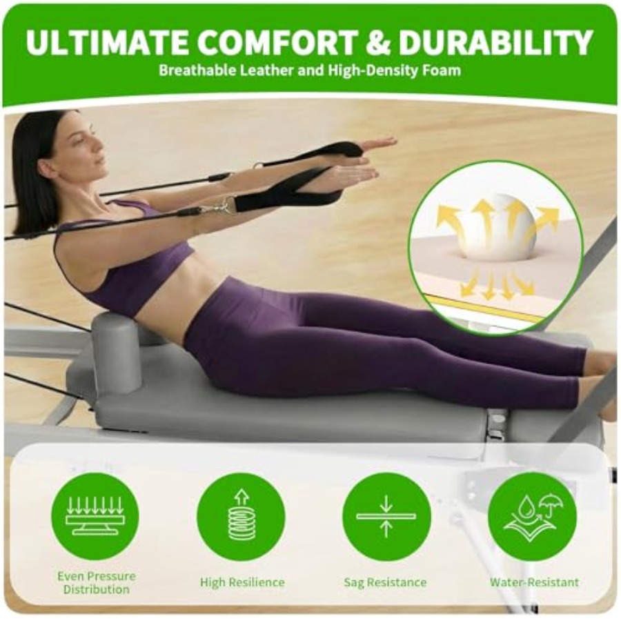 Foldable Pilates Reformer Mach – обзор и цена Home Gym No Equipment