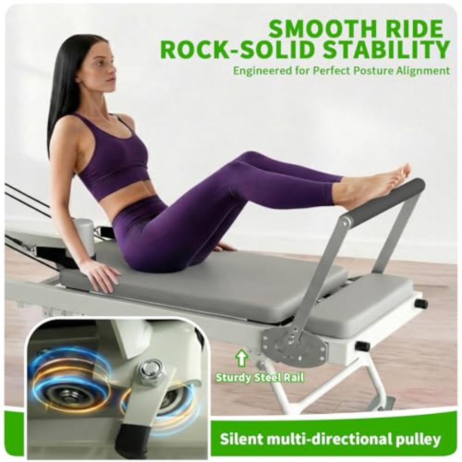 Foldable Pilates Reformer Mach – обзор и цена Home Gym No Equipment