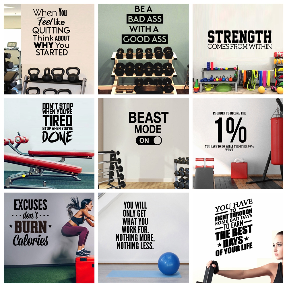 Drop Shipping GYM Wall Art Dec – обзор и цена Home Gym Wallpaper