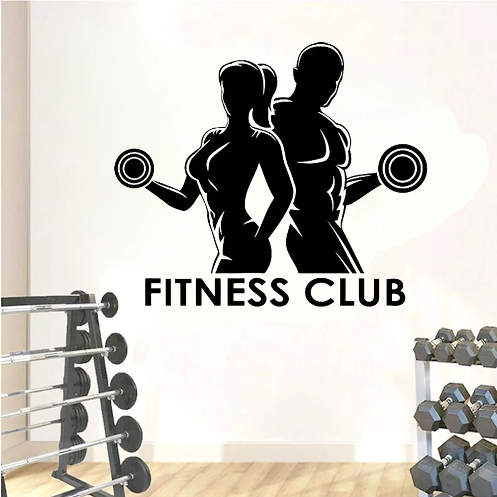 Man Woman Gym Wall Stickers Fi – обзор и цена Home Gym Wallpaper